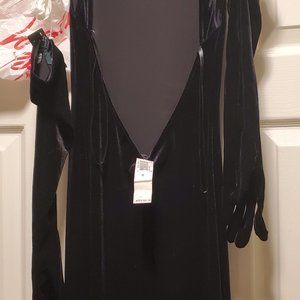 LAUNDRY By Shelley Segall Black VELVET DRESS